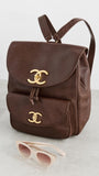 Chanel Women's Pre - Loved Backpack Bag, Caviar, Brown, One Size