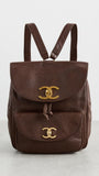 Chanel Women's Pre - Loved Backpack Bag, Caviar, Brown, One Size