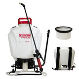 Chapin 61802 4 - Gallon ProSeries Plus Poly Backpack Sprayer with Foaming Adjustable Nozzle for Fertilizers, Herbicides and Pesticides, Translucent White