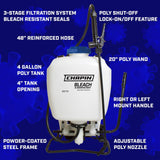 Chapin International 60175 4 Gallon Backpack Sprayer for Bleach & Disinfecting, Made in The USA, 1 - Pack, Translucent White