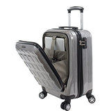 Chariot Duro 21" Laptop Hardside Carry-On Spinner Luggage (Silver)