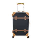 Chariot Travelware TITANIC Black 20" Vintage Hardside Spinner TSA-lock Luggage