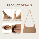 chelity Handwoven Straw Beach Bag for Women - Lightweight Summer Tote Shoulder Purse for Vacation & Travel