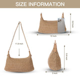 chelity Handwoven Straw Beach Bag for Women - Lightweight Summer Tote Shoulder Purse for Vacation & Travel
