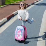 CHEN Select Scooter Suitcase for Kids, Ride on Luggage for Girls Aged 3 - 8, Scooter Luggage with LED Wheels