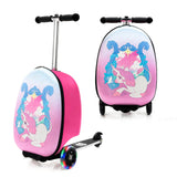 CHEN Select Scooter Suitcase for Kids, Ride on Luggage for Girls Aged 3 - 8, Scooter Luggage with LED Wheels
