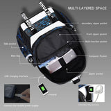 CHENGXiYANG Anime Luminous Backpack Waterproof.Cool Backpacks15.6 in Large capacity Laptopeight Backpack.with USBChargingHeadphones Port.Luminous Backpack.Security Lock