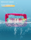 Chenille Letters Makeup Bag - Clear Glitter Preppy Patch Stuff Cosmetic Bag for Travel, Beach, Valentines Day Gifts (8.66*5.31*3.15 inch, Black)