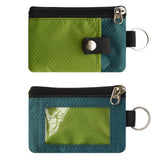 CHENSPRX Minimalist RFID Blocking Small Wallet with ID Window,WaterResistant Zip Id Case Wallet with Lanyard Keychain for Cards,Cash,Travel,Women,Men