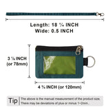 CHENSPRX Minimalist RFID Blocking Small Wallet with ID Window,WaterResistant Zip Id Case Wallet with Lanyard Keychain for Cards,Cash,Travel,Women,Men