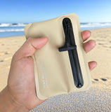 CHERRY CHICK Heavy Duty Airtight Wallet Submersible Waterproof Wallet Protection for Keys, Cards (Light Khaki)