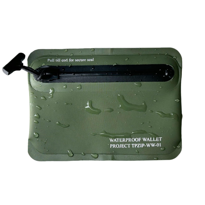 CHERRY CHICK Heavy Duty Airtight Wallet Submersible Waterproof Wallet Protection for Keys, Cards (Oliver Green)
