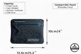 CHERRY CHICK Waterproof Minimalist Wallet for SUP, Cycling, and Diving - Compact TPU Composite Bag with Airtight Zipper for Credit Cards, Car Keys, and Cable (Black)