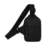 Chest Pack Men, – Small Fashion Zipper Pouch, Black Sling Backpack Bag, Travel Camping Hiking Cycling Hunting | Men,Small Fashion Zipper Pouch Black Sling Backpack Chest Bag For Travel Camping Hi
