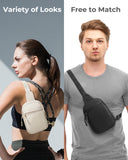 CHOLISS Small Sling Bag for Women and Men, Crossbody Bags Trendy Fanny Packs Chest Bag with Extended Strap, Black