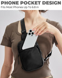CHOLISS Small Sling Bag for Women and Men, Crossbody Bags Trendy Fanny Packs Chest Bag with Extended Strap, Black