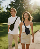 CHOLISS Small Sling Bag for Women and Men, Crossbody Bags Trendy Fanny Packs Chest Bag with Extended Strap, Black