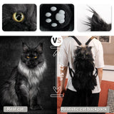 Chongker Cat Shaped Backpack - Handcrafted Stuffed Animals Plush Bag with Adjustable Shoulder, Crossbody, and Handbag Straps (MaineCoon Cat)