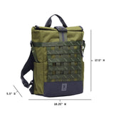 Chrome Industries Barrage 18L Moss X Roll - Top Backpack – Water Resistant Bag for Work, School, Travel – Features Cargo Net & Laptop Pocket