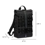 Chrome Industries Barrage 22L Black Roll - Top Backpack – Water Resistant Bag for Work, School, Travel – Features Cargo Net & Laptop Pocket