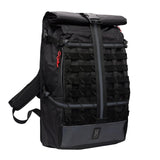 Chrome Industries Barrage 34L Black Reflective Roll - Top Backpack – Water Resistant Bag for Work, School, Travel – Features Cargo Net & Laptop Pocket