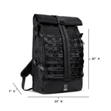 Chrome Industries Barrage 34L Black Roll - Top Backpack – Water Resistant Bag for Work, School, Travel – Features Cargo Net & Laptop Pocket