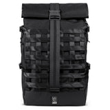 Chrome Industries Barrage 34L Black Roll - Top Backpack – Water Resistant Bag for Work, School, Travel – Features Cargo Net & Laptop Pocket