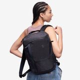 Chrome Industries Camden Backpack – 16L Travel Bag for Men and Women with Plush Knit Shoulder Straps Recycled Materials and Internal Laptop Sleeve – Black