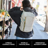 Chrome Industries Camden Backpack – 16L Travel Bag for Men and Women with Plush Knit Shoulder Straps Recycled Materials and Internal Laptop Sleeve – Black