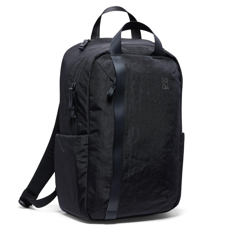Chrome Industries Highline Backpack – Travel Bag for Men and Women with Plush Shoulder Straps, Recycled Materials, Laptop Sleeve – Black