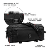 Chrome Industries Kadet Sling Messenger Bag – Crossbody Sling for Women and Men w/Quick Release Buckle – 9L, Black