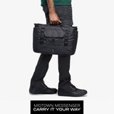 Chrome Industries Midtown 20L Messenger Bag for Men & Women – Crossbody Bag Can Function as a Shoulder & Tote Bag, Holds Most 16” Laptop Computers – Great for Work, Travel, School – Black X