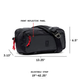 Chrome Industries Mini Kadet Sling Bag – Water Resistant Messenger Crossbody Bag for Women & Men with Adjustable + Swappable Slider – 5L, Black XRF