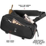 Chrome Industries Mini Kadet Sling Bag – Water Resistant Messenger Crossbody Bag for Women & Men with Adjustable + Swappable Slider – 5L, Black XRF