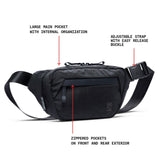 Chrome Industries Sabin Sling Bag for Men and Women – Large Main Compartment, Lightweight Recycled Materials – 3L, Black