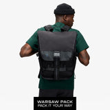 Chrome Industries Warsaw 30L Pack for Men & Women – Utility Backpack with Cargo Straps & Laptop Sleeve to Hold Most 16” Computers – Bag Is Made for Travel, Work, Hiking, School, Plane Carry - On – Black
