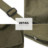 ChuLian Messenger Bag for Women Men Satchel Bag Canvas Crossbody Shoulder Bag Casual Sling Bag Green