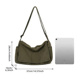 ChuLian Messenger Bag for Women Men Satchel Bag Canvas Crossbody Shoulder Bag Casual Sling Bag Green
