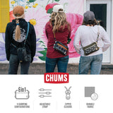Chums Rover Crossbody Sling Bag for Women & Men – Convertible, Multi - Pocket Day Pack for Travel (Western Black)