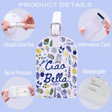 Ciao Bella Italy Lemon Gift Italian Amalfi Coast Travel Italian Island Honeymoon Trip Seafood Lover Luggage Tag (Ciao Bella tag)