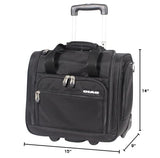 Ciao Luggage - 15 Inch Under Seat Bag - Carry On Suitcase with Rolling Wheels