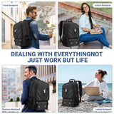 CIMALAY 17.3 Inch gym backpack with Shoe Compartment,60L Water Resistant Anti Theft Backpacks with USB Charging Port, Airline Approved Carry on Bag Multiple Compartments,for Men Women Travel