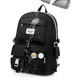 Classic Diamond School Backpack for Girls Laptop Backpack Cute Bookbag Kawaii College Backpack School Backpacks for Teens Girls Student (Black)