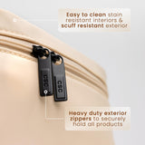 CLEAN SKIN CLUB Clean Towels XL Dedicated Travel Cosmetic Makeup Bag, Portable Large Capacity Beauty Toiletry Water Resistant Organizer Case with Dividers, Zipped Compartments
