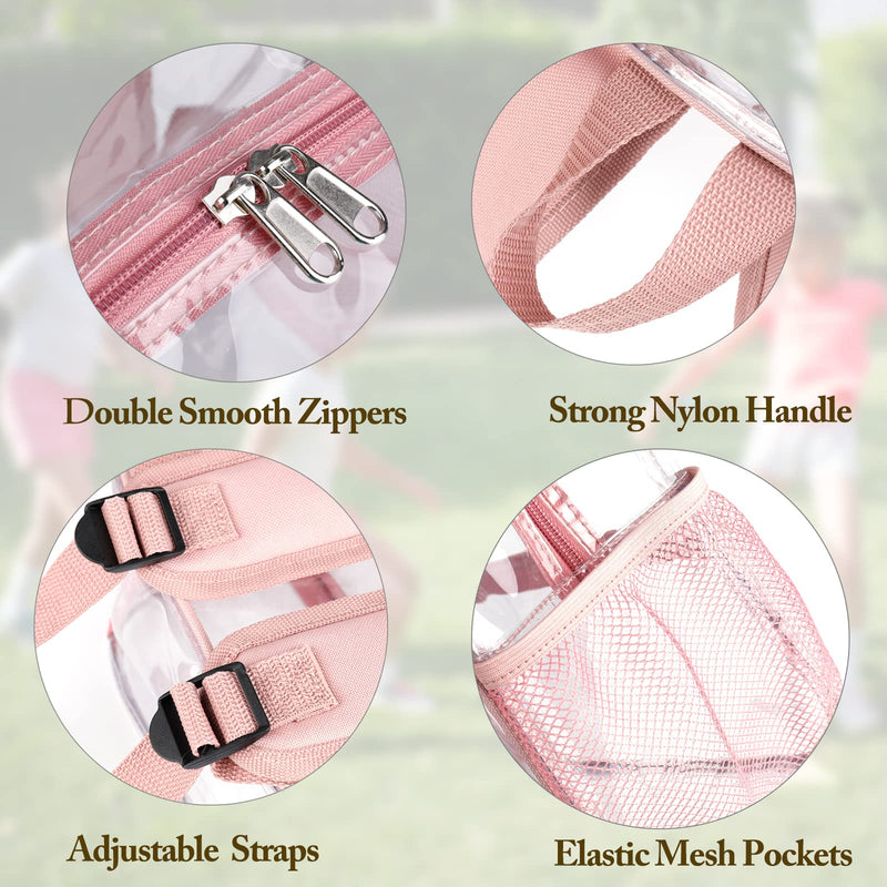 Clear Backpack for Women and Girls 12x12x6 Stadium Approved Plastic Backpack