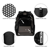 Clear Backpack Heavy Duty Transparent Backpack for Security Travel Work (Black)