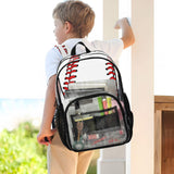 Clear Backpack Transparent School Backpack Heavy Duty PVC Bookbag Baseball for Stadium Events and Concert Work Sport Event Heavy Duty