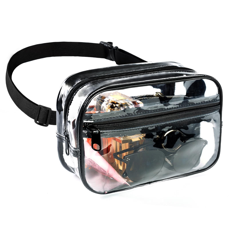 Clear Fanny Pack for Stadium Events - Clear Bag for Women Men Lightweight Waist Pack for Concerts, Sports Games Day & Travel Stadium Approved Transparent Bag