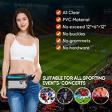 Clear Fanny Pack for Stadium Events - Clear Bag for Women Men Lightweight Waist Pack for Concerts, Sports Games Day & Travel Stadium Approved Transparent Bag