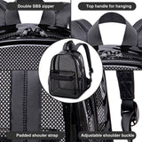 Clear Mini Backpack Stadium Events 12x12x6 Small Transparent Backpacks Plastic See Through Bag for Work Festival Security Travel